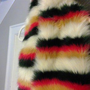 J.Crew Red, gold, green, off-white scarf